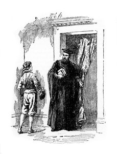O jovem Galileu e Ostilio Ricci, século 20 de Unbekannt