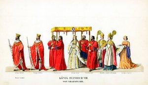 Figurinos de teatro para peça de Shakespeares, Henrique VIII, século XIX de Unbekannt
