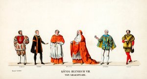 Figurinos de teatro para peça de Shakespeares, Henrique VIII, século XIX de Unbekannt