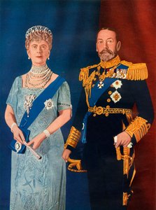 Suas majestades, o rei George V e a rainha Mary, na época de seu jubileu de prata em 1935, 1951. de Unbekannt