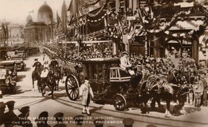 Suas Majestades Jubileu de Prata 1910-1935. O treinador de oradores na procissão real de Unbekannt