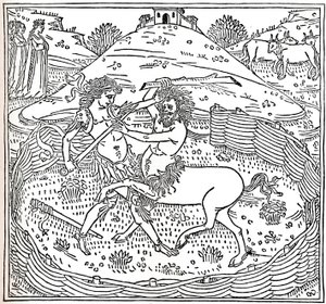 Teseu eo Centauro Plutarco: Vida Paralela, 1491, 1917 de Unbekannt