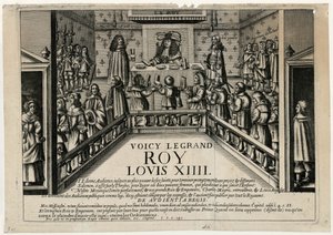 Este é o bom rei Luís XIV. King dando uma audiência pública, 1668. de Unbekannt