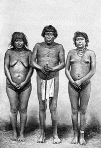 Três índios Guarauni, Venezuela, 1895 de Unbekannt