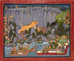 Caça ao Tigre de Ram Singh II, c. 1830-1840. de Unbekannt