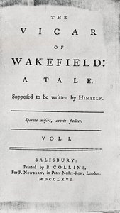 Página de título do Vigário de Wakefield, 1766 de Unbekannt