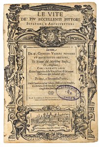 Página de rosto de: Giorgio Vasari, A Vida dos Mais Excelentes Pintores Italianos, Escultores, 1568. de Unbekannt