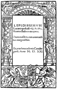 Página de rosto de Lucian, 1521, 1893 de Unbekannt