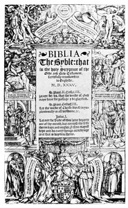 Página de rosto da Bíblia em Coverdale, 1535 1926 de Unbekannt