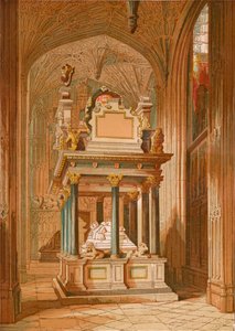 Túmulo da rainha Elizabeth. - Abadia de Westminster, c1845, 1864 de Unbekannt
