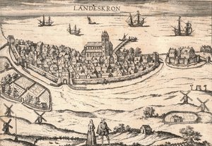 Cidade de Landskrona, Suécia, década de 1580 de Unbekannt
