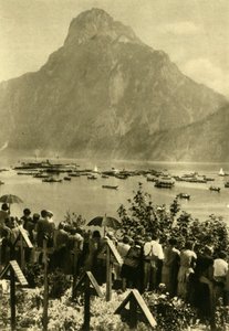 Traunstein e Traunsee, Alta Áustria, c1935. de Unbekannt