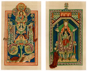 Árvore de Jessé, Virgem e Criança entronizada, c1130-1140 de Unbekannt