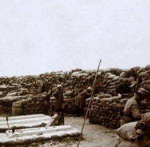 Trincheiras em Mamelon Vert, Nieuwpoort, Flandres, Bélgica, c1914-c1918 de Unbekannt