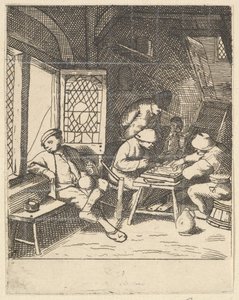 Jogadores de Tric Trac, 1610-85. de Unbekannt