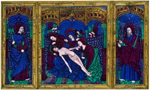Tríptico, esmalte champlevé em cobre, século XVI, 1931 de Unbekannt