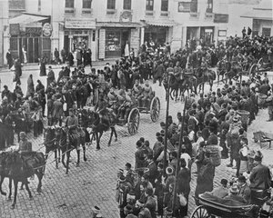 Artilharia turca deixando Constantinopla em serviço ativo, 1915 de Unbekannt