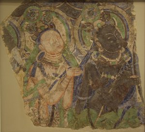 Dois Adoradores Bodhisattvas, 4º-6º século. de Unbekannt