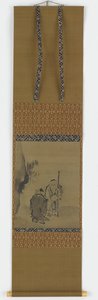 Dois sábios chineses perto de uma rocha saliente, período Edo, 1615-1868. de Unbekannt