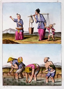 Duas cenas chinesas, c1830 de Unbekannt