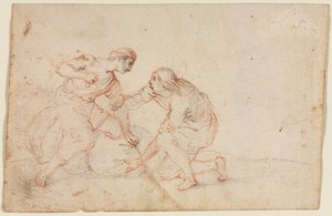 Dois homens amarrando um pacote, 1600s. de Unbekannt