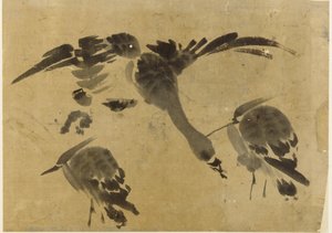 Duas garças e um ganso, período Edo, 1573-1615. de Unbekannt