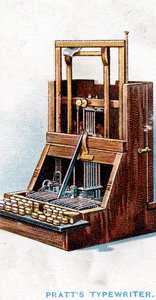 Máquina de escrever patenteada por John Pratt em 1866 1915 de Unbekannt