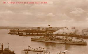 Presidente dos EUA, Calvin Coolidges, chega a Havana para a Conferência Pan-Americana, 15 de janeiro de 1928 de Unbekannt