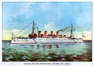 Estados Unidos Protected Cruiser Columbia, c1890s de Unbekannt