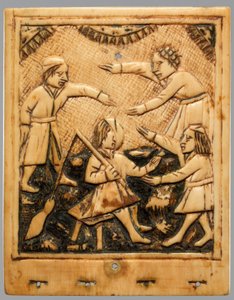 Folha superior do relógio de sol, alemão, ca. 1500. de Unbekannt