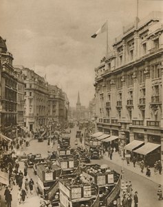 Parte superior da Regent Street, o paraíso dos compradores de Londres, c1935. de Unbekannt