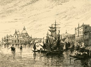 Veneza: Vista da Riva Degli Schiavoni, 1890. de Unbekannt