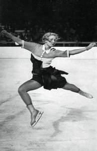 Vera Hrubá, patinadora tcheca, Jogos Olímpicos de Inverno, Garmisch-Partenkirchen, Alemanha, 1936 de Unbekannt