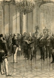 Versalhes, 1871: proclamando o rei Guilherme Imperador da Alemanha, 1890. de Unbekannt