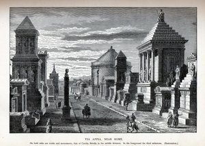 Via Appia, perto da reconstrução de Roma, 1882 de Unbekannt