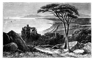 Victoria Castle, com Killiney-Bray Head à distância, Irlanda, c1888 de Unbekannt