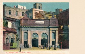Victoria Gate, Valletta - Malta, c1900 de Unbekannt
