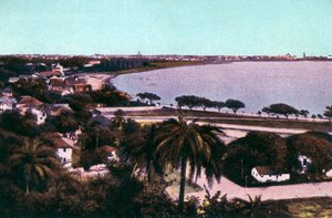 Vista do Monte Malabar, Bombaim, Índia, início do século XX de Unbekannt