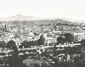 Vista da catedral, Puebla, México, 1895. de Unbekannt