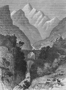 Vista nos Pirinéus, c1880 de Unbekannt