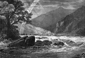 Vista de Balcony Falls, James River, Virgínia, EUA, 1877 de Unbekannt