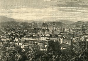 Vista de Florença a partir do Belvedere, 1890. de Unbekannt