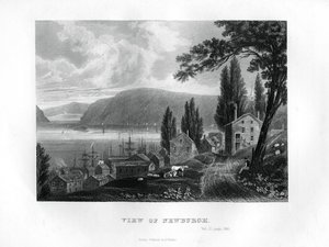 Vista de Newburgh, estado de Nova York, 1855 de Unbekannt