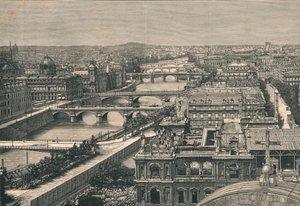 Vista de Paris, Showng As sete pontes, 1882 de Unbekannt