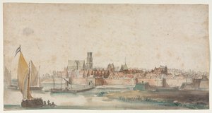 Vista de St. Geertruidenberg, 1600s. de Unbekannt