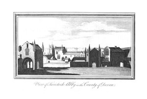 Vista de Tavistock-Abby, no condado de Devon, finais do século XVIII a princípios do século XIX de Unbekannt