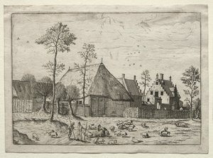 Vista das aldeias de Brabante e Campine: pastores com rebanho, c. 1559 de Unbekannt