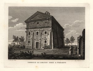 Vista do Templo de Baco, Roma, agora São de Unbekannt