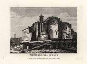 Vista do Templo de Vênus e Roma, Templum Veneris et Romae, Roma de Unbekannt