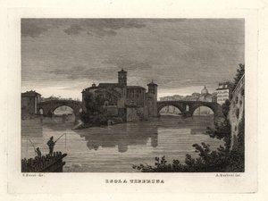 Vista da Ilha do Tibre, Isola Tiberina, Roma de Unbekannt
